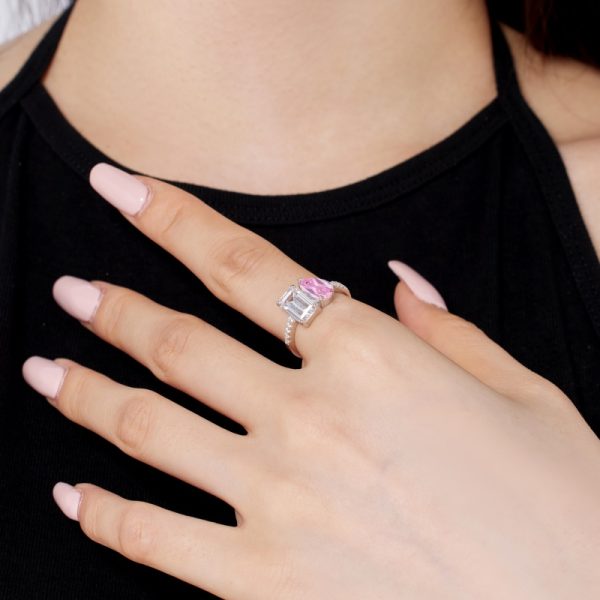 925 Sterling Silver 8A Cubic Zirconia Ring