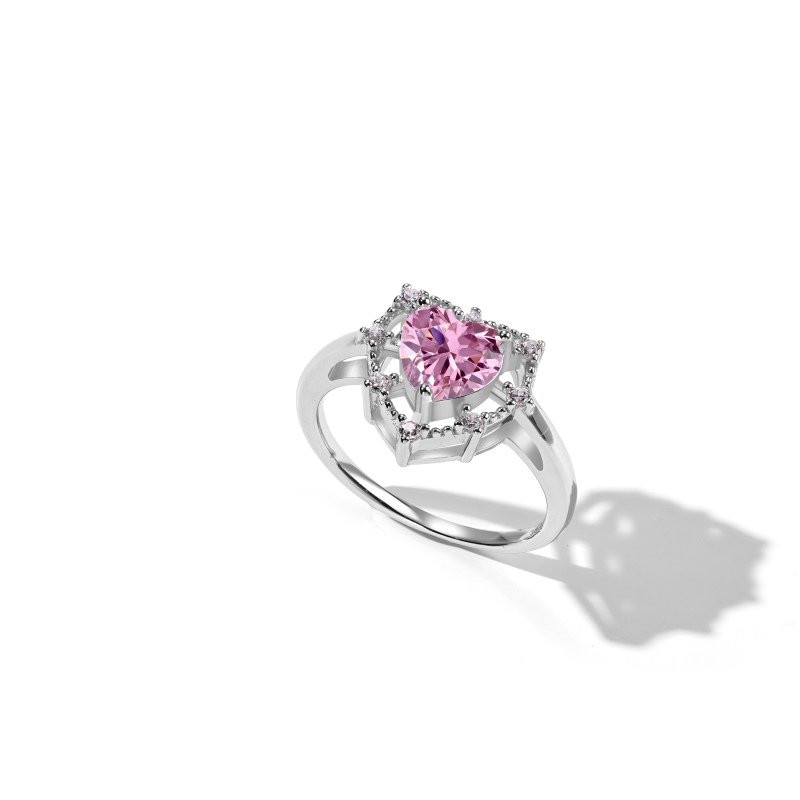 925 Sterling Silver Heart Cut Ring - Image 2