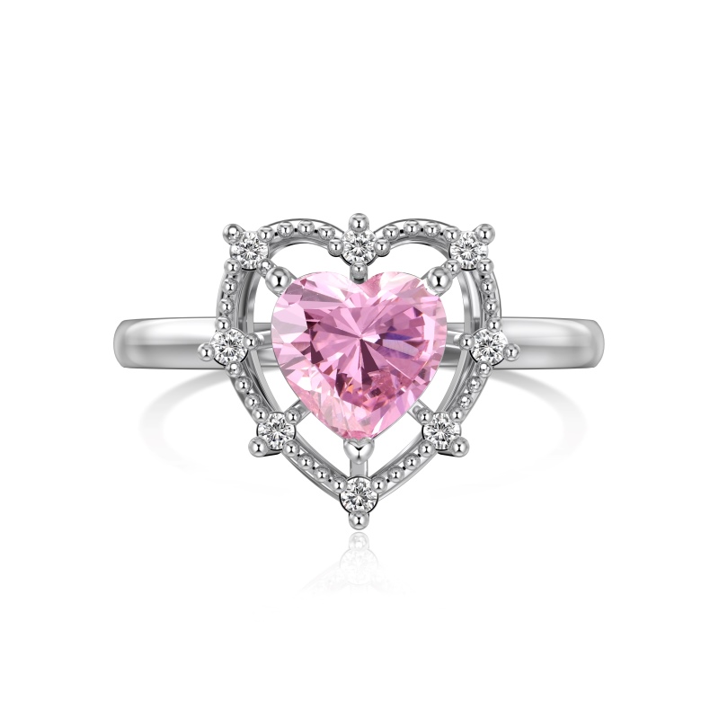925 Sterling Silver Heart Cut Ring - Image 3