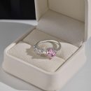 925 Sterling Silver 8A Cubic Zirconia Heart Ring