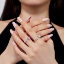 925 Sterling Silver 8A Heart Ring