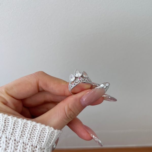 925 Sterling Silver Pear Cut Ring