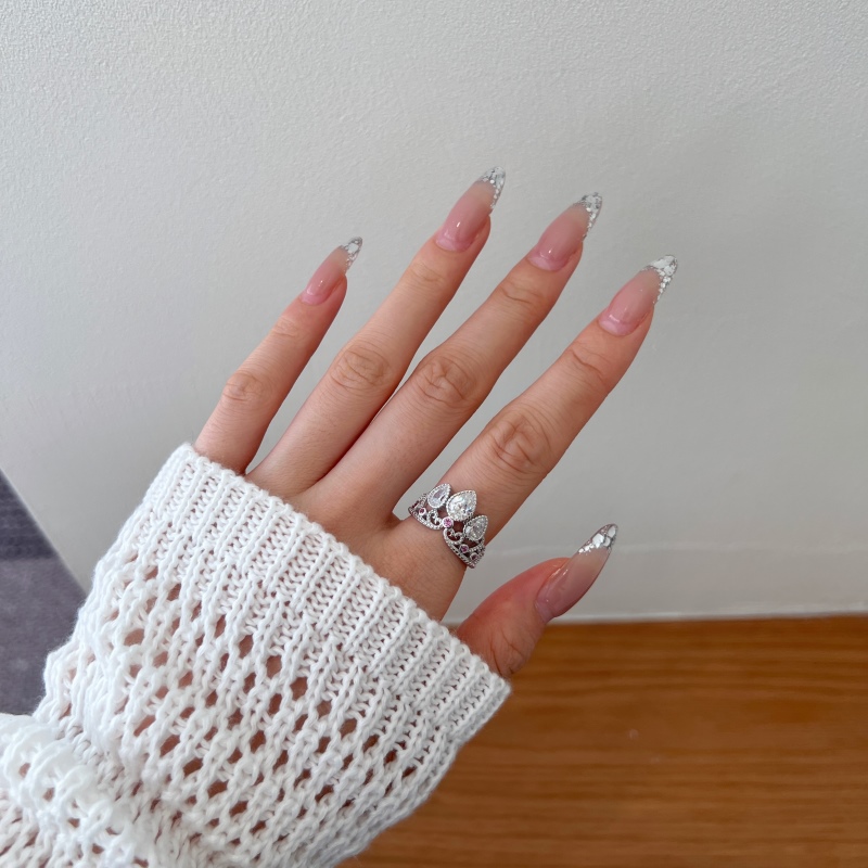 925 Sterling Silver Pear Cut Ring - Image 2