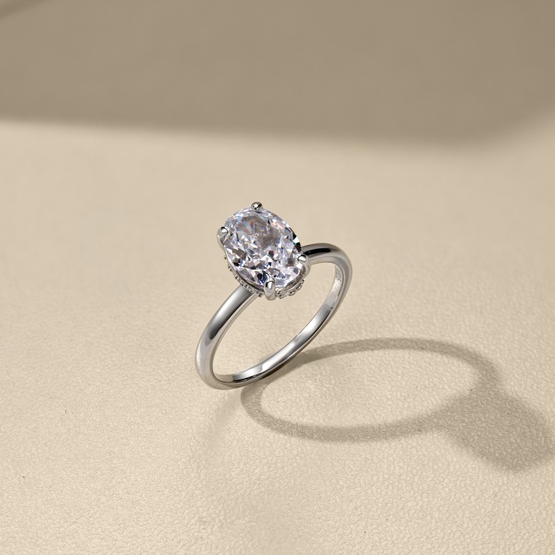 925 Sterling Silver Oval Ring - Image 3