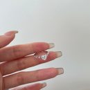 925 Sterling Silver Cubic Zirconia Heart Ring