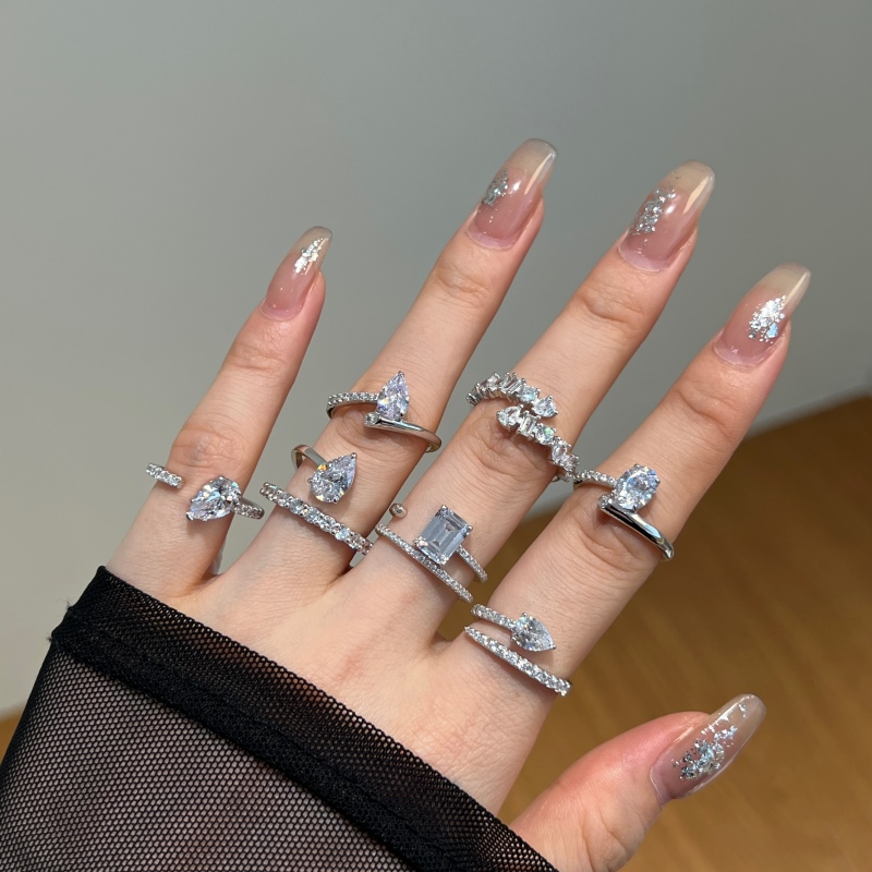 925 Sterling Silver Cubic Zirconia Ring - Image 3