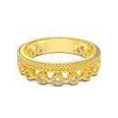 925 Sterling Silver 18K Gold Plated Cubic Zirconia Ring