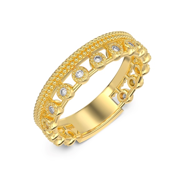 925 Sterling Silver 18K Gold Plated Cubic Zirconia Ring - Image 5