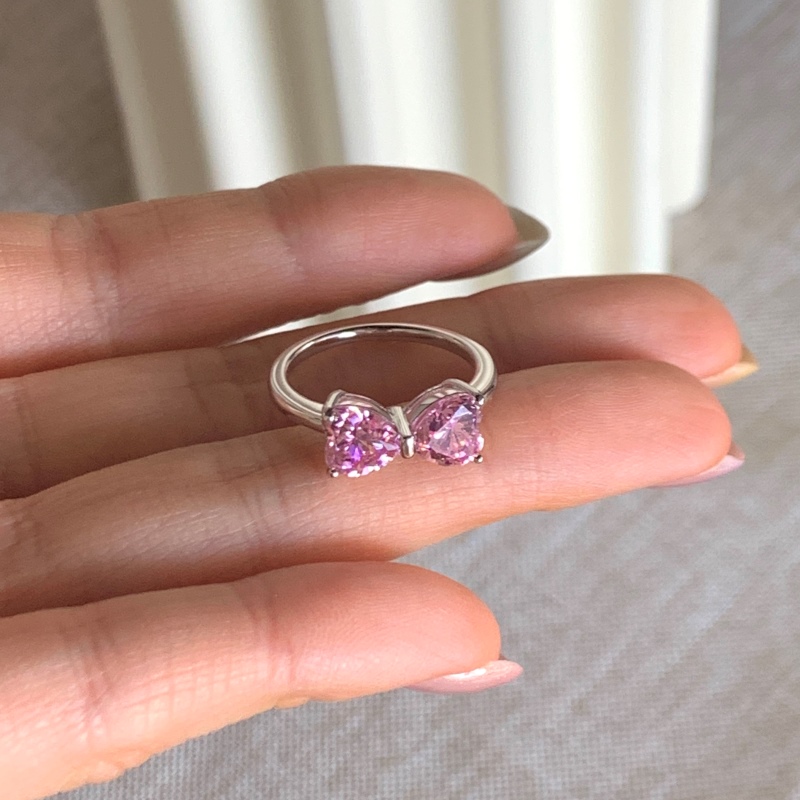 925 Sterling Silver Cubic Zirconia Heart Ring - Image 2