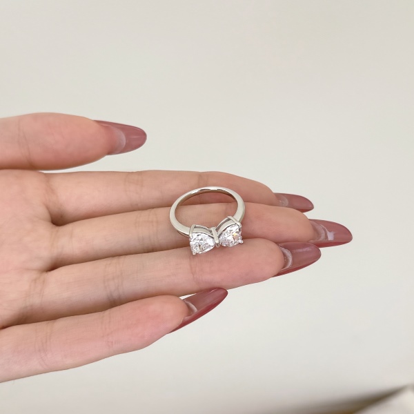 925 Sterling Silver Cubic Zirconia Heart Ring - Image 4