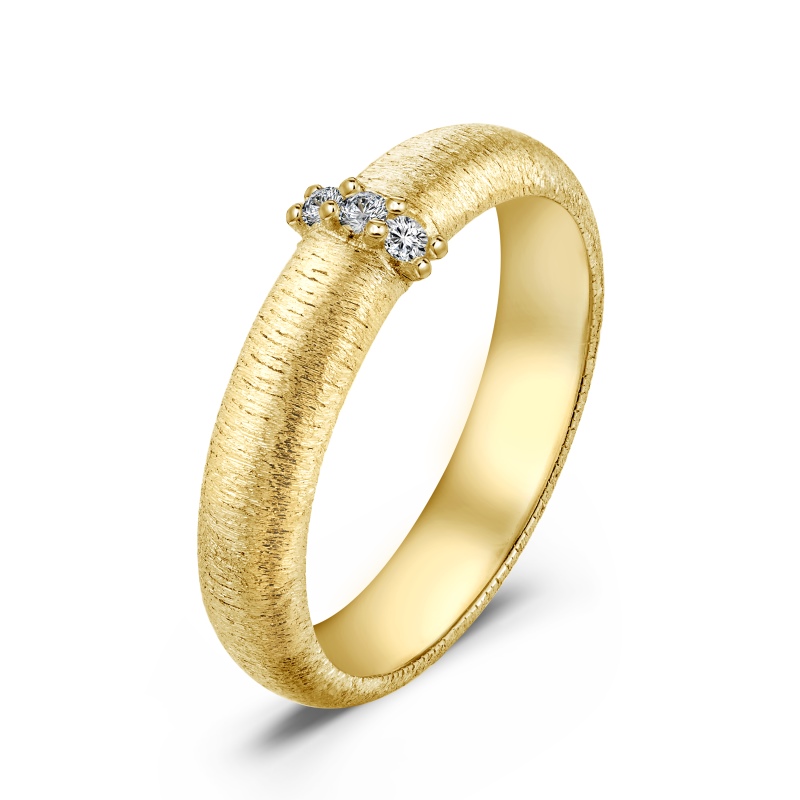 925 Sterling Silver 18K Gold Plated Cubic Zirconia Ring - Image 2