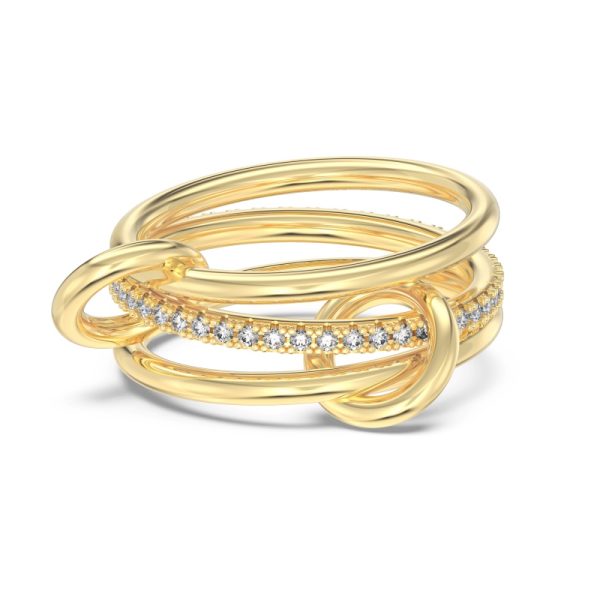 925 Sterling Silver 14K Plated Cubic Zirconia Ring