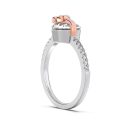 925 Sterling Silver Electroplating Color Separation Cubic Zirconia Ring