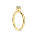 925 Sterling Silver 14K Gold Plated Cubic Zirconia Ring