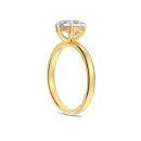 925 Sterling Silver 14K Gold Plated Cubic Zirconia Ring