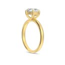 925 Sterling Silver 14K Gold Plated Cubic Zirconia Ring
