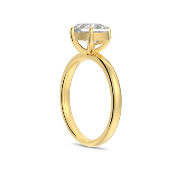 925 Sterling Silver 14K Gold Plated Cubic Zirconia Ring