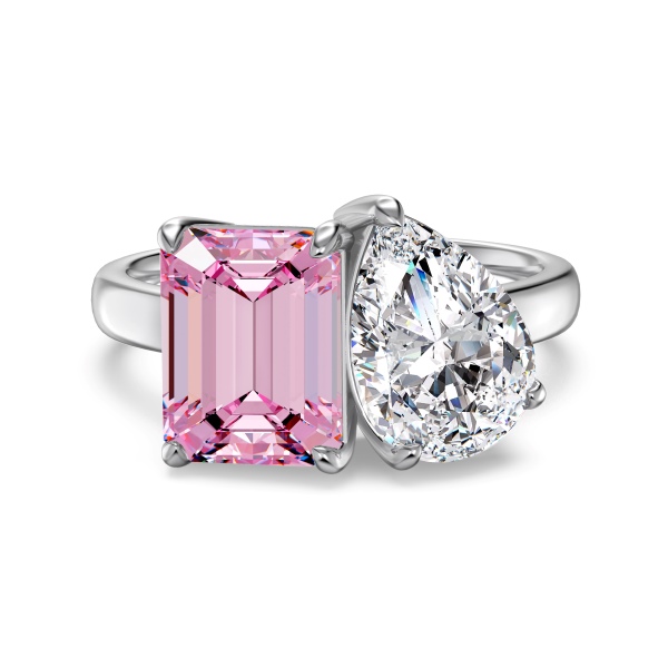 Cubic Zirconia Pear Cut Ring - Image 5