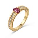 Cubic Zirconia 22K Gold Plated Ring
