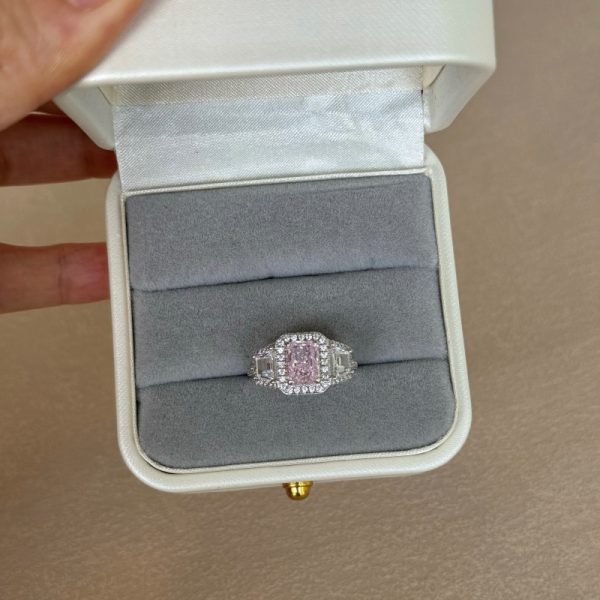925 Sterling Silver Cubic Zirconia Rectangular Cut Ring
