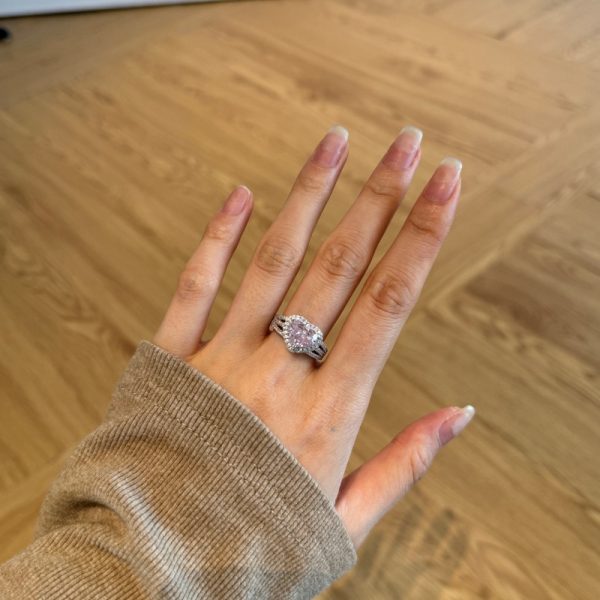 925 Sterling Silver Cubic Zirconia Heart Cut Ring