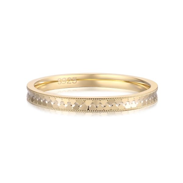 925 Sterling Silver 14K Cubic Zirconia Ring