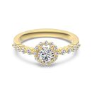 925 Sterling Silver 14K Plated Cubic Zirconia Ring
