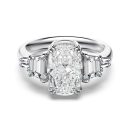 925 Sterling Silver Cubic Zirconia Rectangular Cut Ring