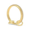 925 Sterling Silver 14K Gold Plated Cubic Zirconia Ring