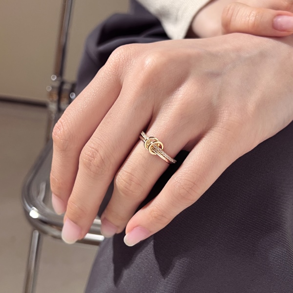 925 Sterling Silver 14K Gold Plated Cubic Zirconia Ring - Image 5