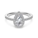 925 Sterling Silver Cubic Zirconia Pear Cut Ring
