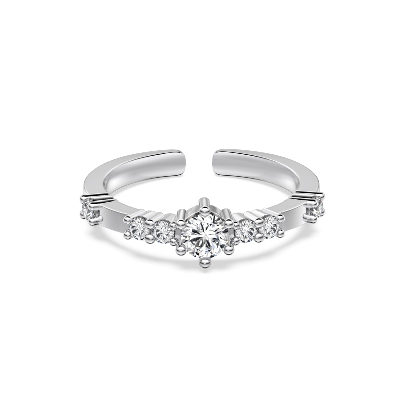 925 Sterling Silver Cubic Zirconia Ring - Image 2