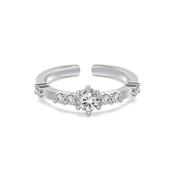 925 Sterling Silver Cubic Zirconia Ring - Image 5