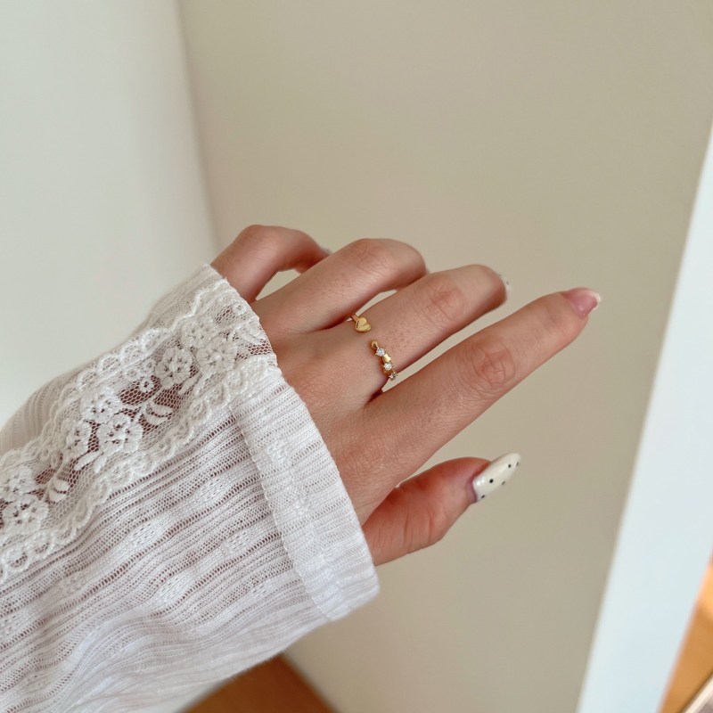 925 Sterling Silver 18K Gold Plated Cubic Zirconia Ring - Image 2