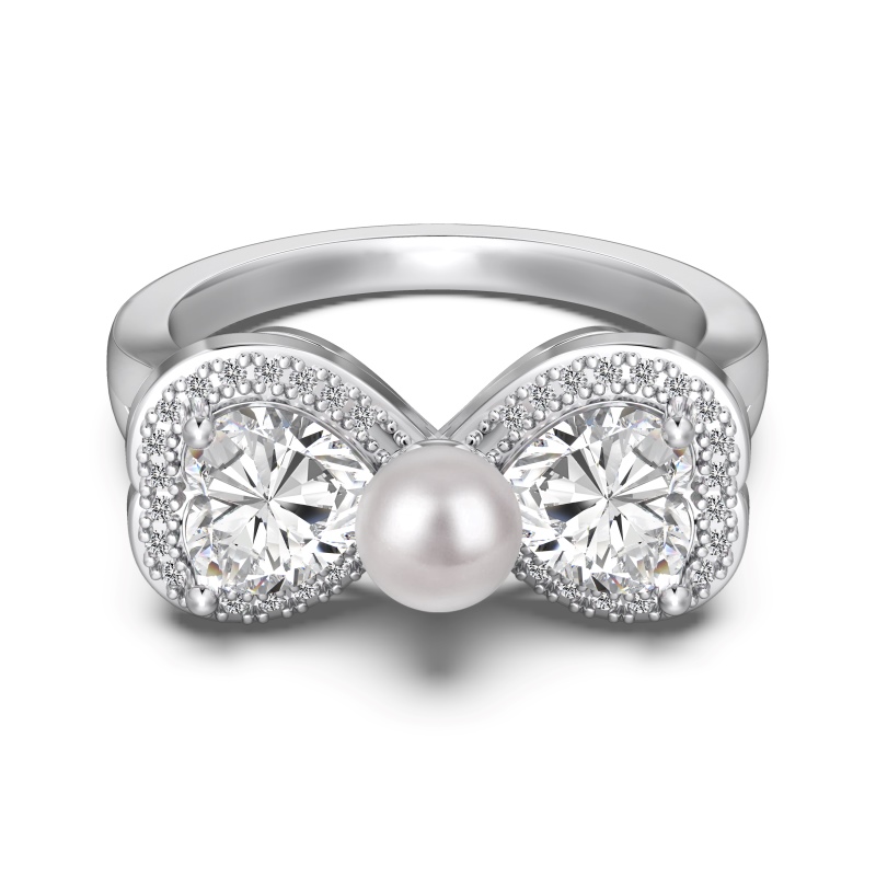 925 Sterling Silver Cubic Zirconia Heart Ring