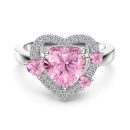 925 Sterling Silver Cubic Zirconia Heart Ring