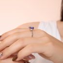 925 Sterling Silver Cubic Zirconia Rectangular Cut Ring