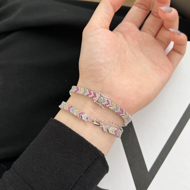 925 Sterling Silver Cubic Zirconia Bracelet - Image 3