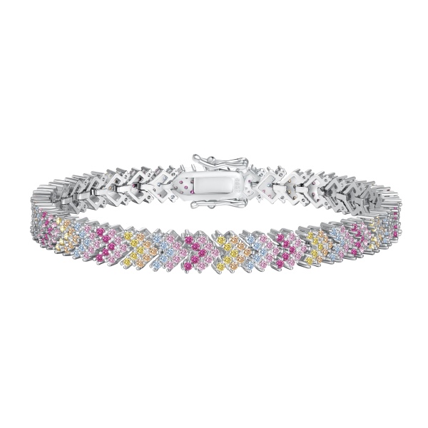 925 Sterling Silver Cubic Zirconia Bracelet - Image 4