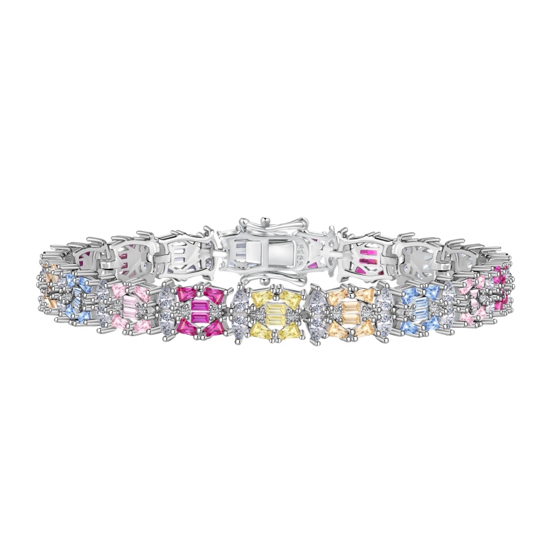 925 Sterling Silver Cubic Zirconia Bracelet - Image 3