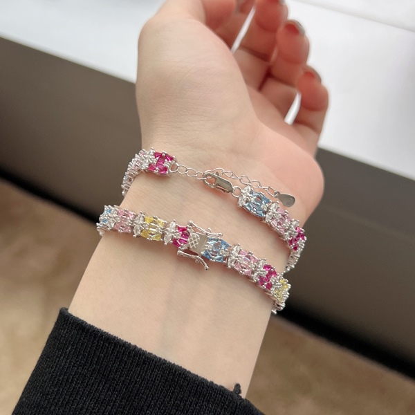 925 Sterling Silver Cubic Zirconia Bracelet - Image 5