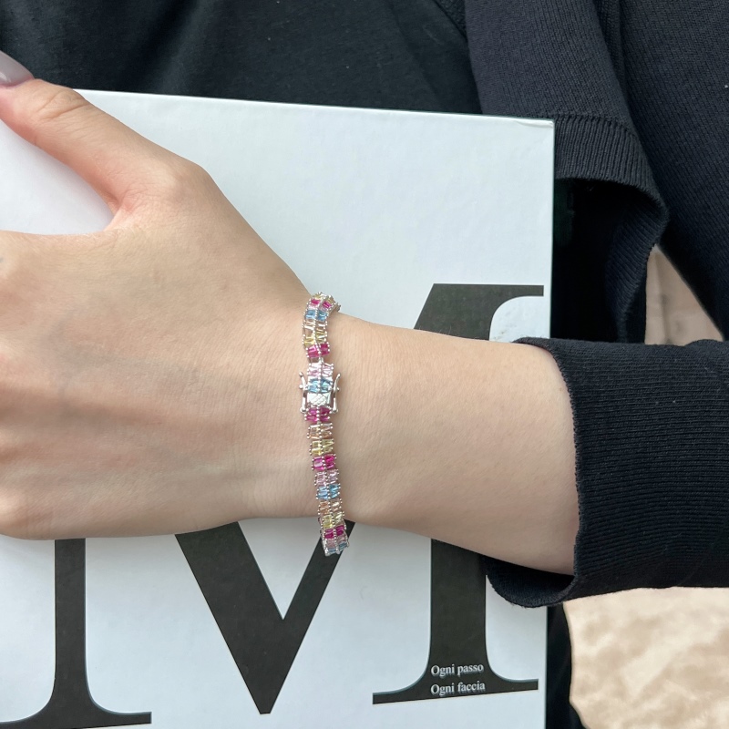 925 Sterling Silver Cubic Zirconia Bracelet - Image 2