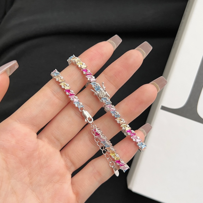 925 Sterling Silver Cubic Zirconia Bracelet - Image 2