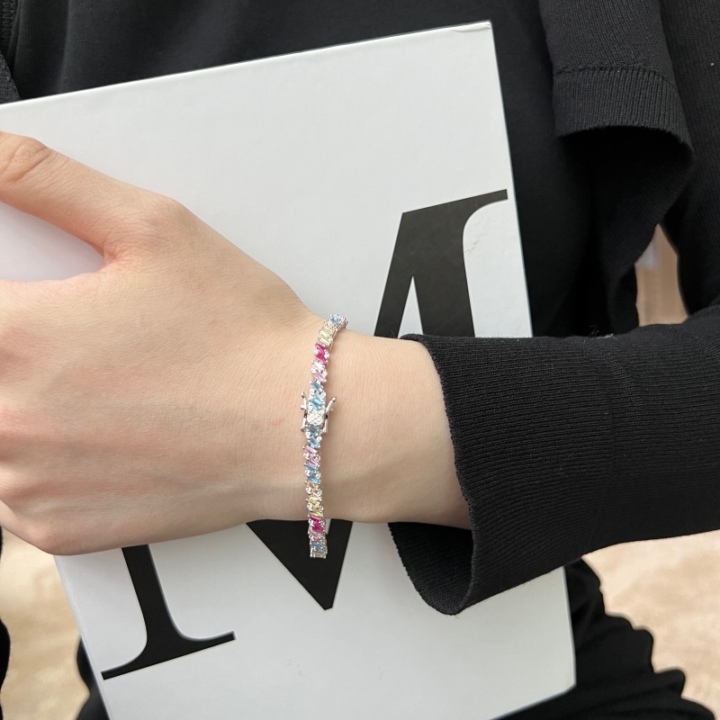 925 Sterling Silver Cubic Zirconia Bracelet - Image 3