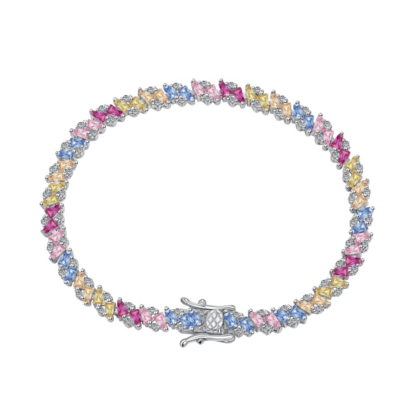 925 Sterling Silver Cubic Zirconia Bracelet - Image 4