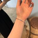 925 Sterling Silver Cubic Zirconia Heart Bracelet