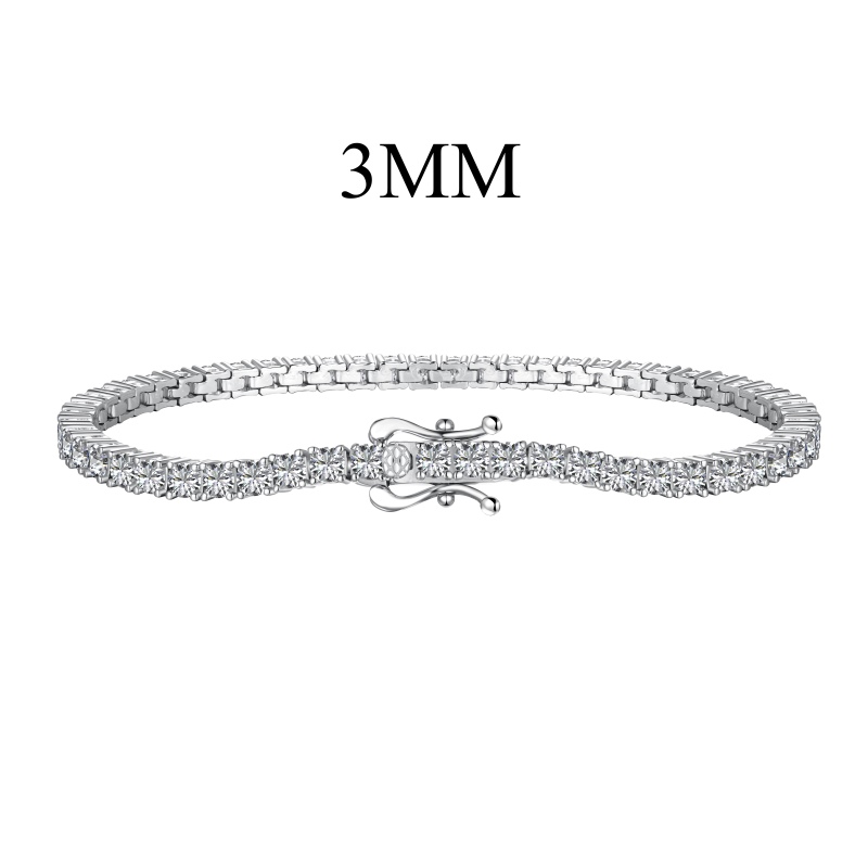 925 Sterling Silver Cubic Zirconia Bracelet - Image 2