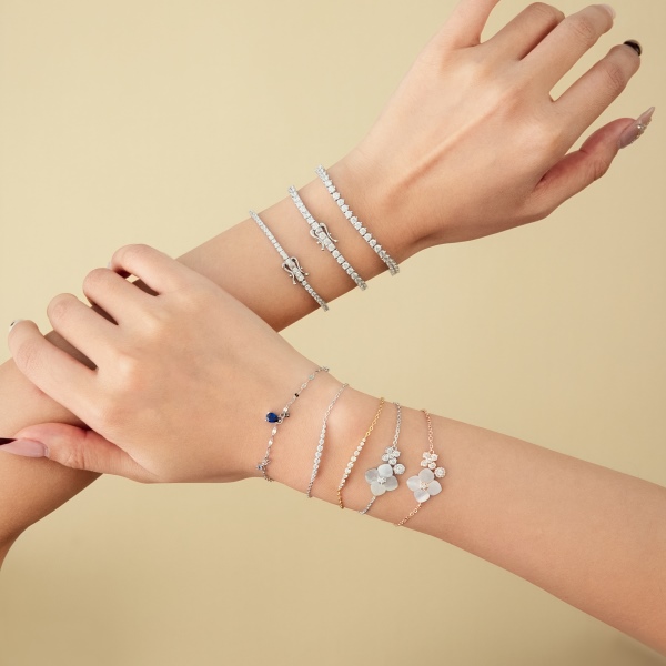 925 Sterling Silver Cubic Zirconia Bracelet - Image 4