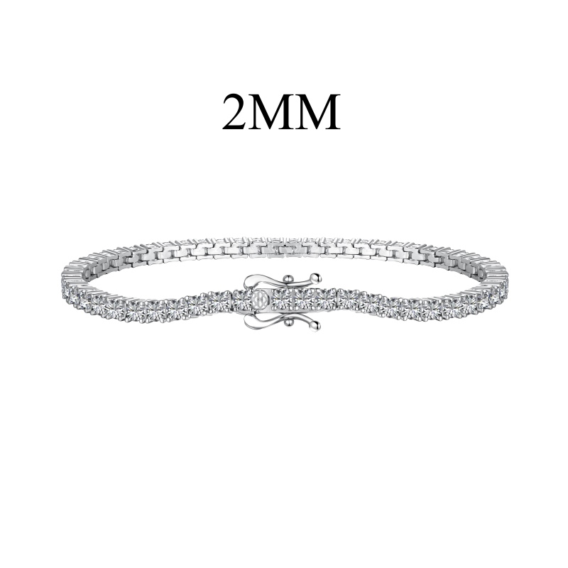 925 Sterling Silver Cubic Zirconia Bracelet - Image 3