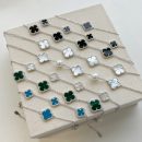 925 Sterling Silver Turquoise Cubic Zirconia Bracelet